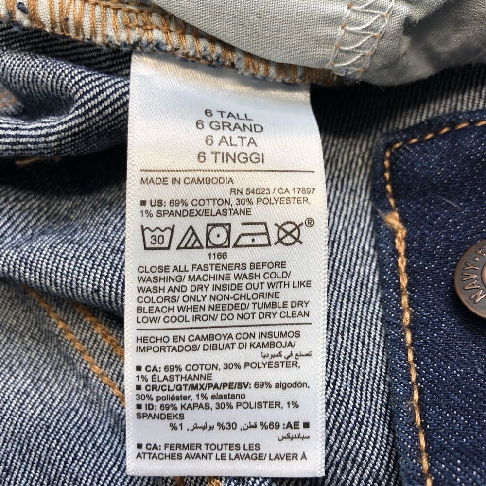 Old Navy Womens Jeans Blue Denim High Rise WOW Straight Leg Stretch Size 6 Tall - Picture 7 of 9